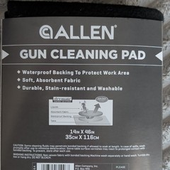 Allen Gun Cleaning Pad 14in x 46in Black Waterproof Absorbent Washable