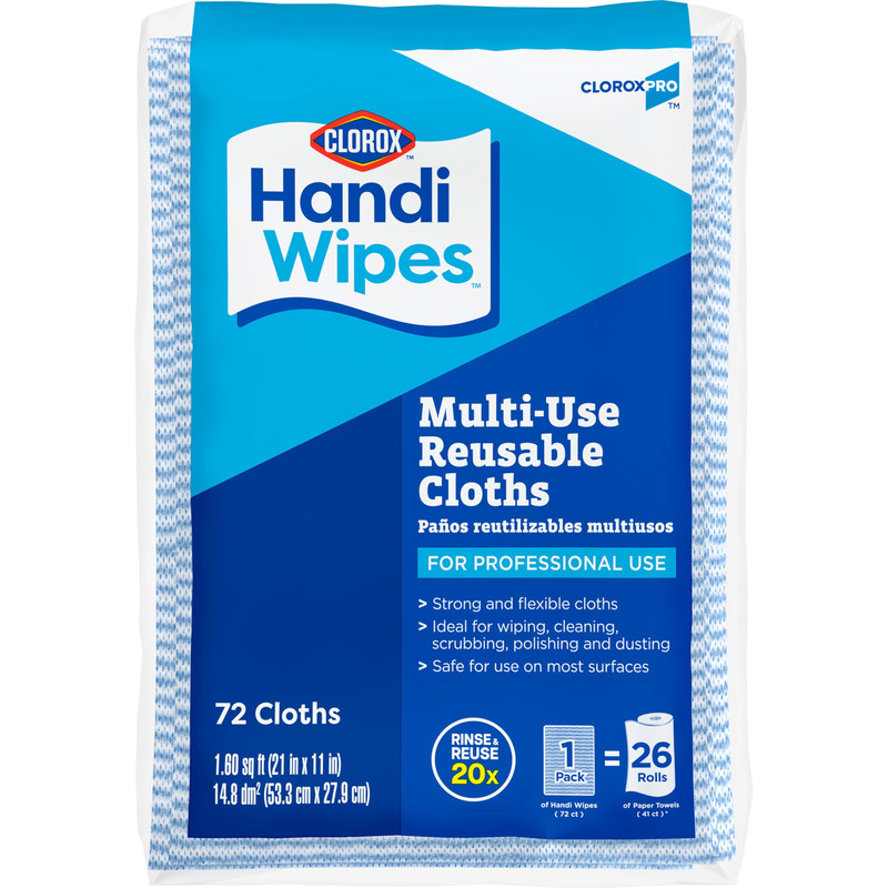 Cloroxpro Clorox Handi Wipes Multi Use Reusable Cloths 72 Count Tu_5401700