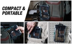 FLISSA Universal Handgun Cleaning Kit, 16 Piece Gun Cleaning Kit Case Included