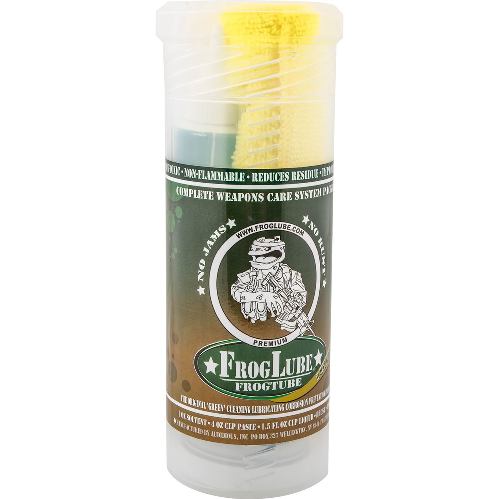 FrogLube System Kit for Weapon Cleaning Set w/Solvent CLP Paste Tube/Brush/Towel