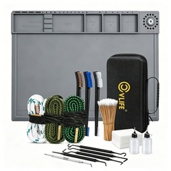 Bore Cleaner Gun Cleaning Kit w/ Mat, Brushes, Picks, Swabs, Patches, Oil Bottle