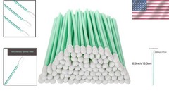 Flexible 200 Pcs Foam Swabs with 6.4 Inch Tips for Effortless Detail Cleaning