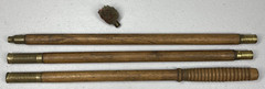Vintage Wood & Brass 3 Piece Shotgun Cleaning Rod With Soft Tip