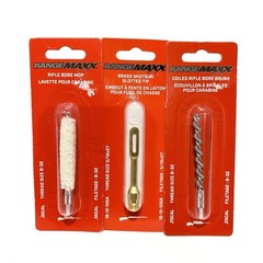 3 RangeMAXX Gun Cleaning Tips Slotted Brass 16-12 Rifle Bore Brush .25 Mop .35