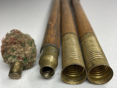 Vintage Wood & Brass 3 Piece Shotgun Cleaning Rod With Soft Tip