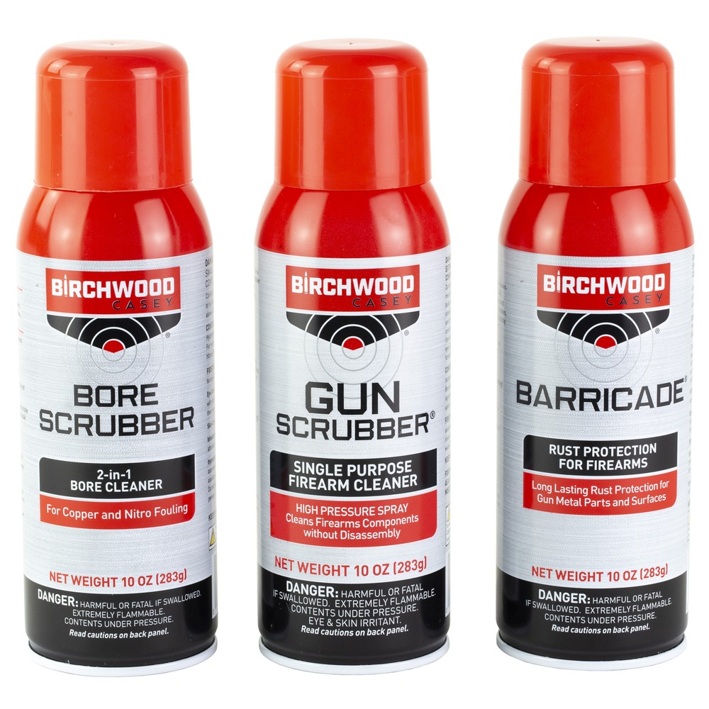 Birchwood Casey 1-2-3 Cleaning Kit 10oz Bore Scrubber Gun Scrubber Barricade