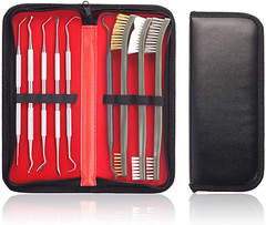 Gun Cleaning Brushes & Picks Kit Set Brass Steel Nylon Rifle Pistol Firearm Care