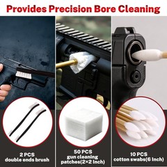 SBGGRL Gun Cleaning Kit for Handgun, Pistol, Rifle .22,.357,.38,9mm,.45…