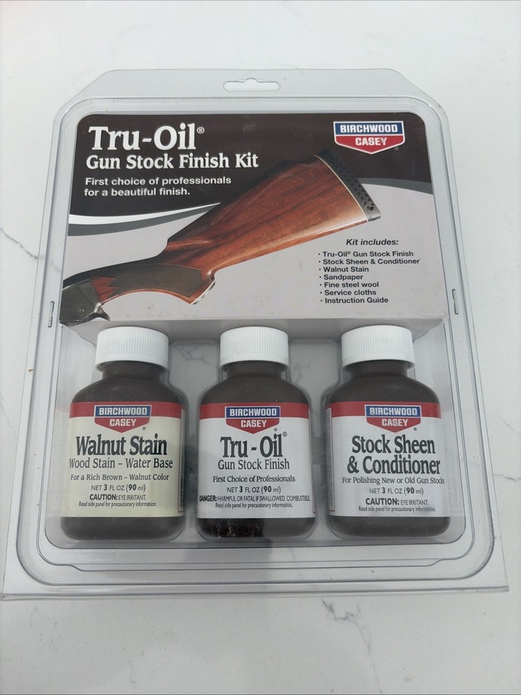 Birchwood Casey Gun Finishing Complete Tru-Oil® Gun Stock Finish Kit 23801 NOS