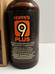 Vintage Hoppes 9 Plus Black Powder Solvent & Patch Lubricant 16 oz Bottle NOS!