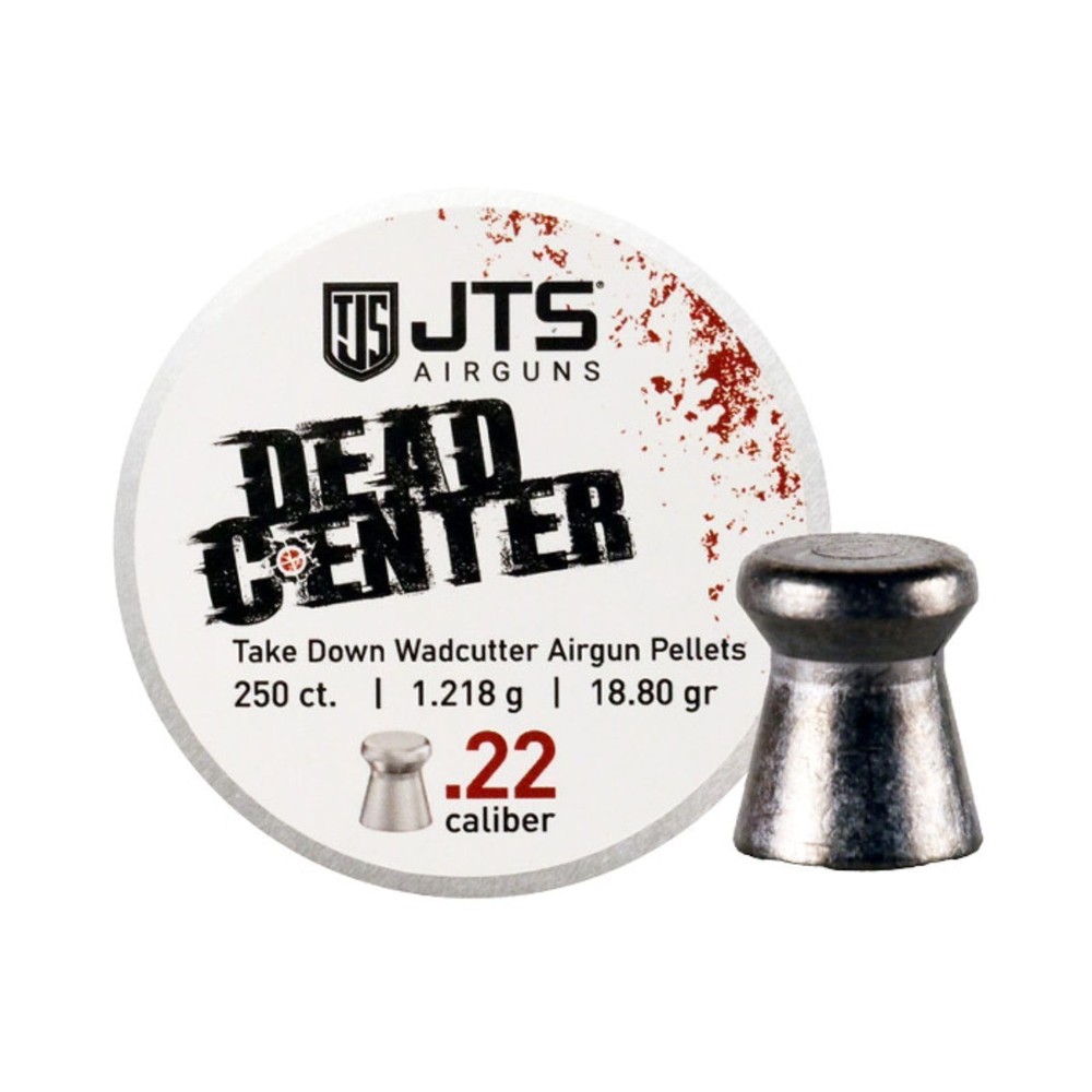 JTS Airguns Dead Center Precision .22 Cal, 18.80 Grain, Wadcutter, 250ct
