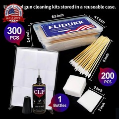 Universal Gun Cleaning Supplies -All in One Gun CLP Oil+ Lint Free Gun Cleaning