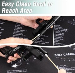 Professional Gun Cleaning Kit 6 Inch Bamboo Handle Cotton Swabs Pack of 500