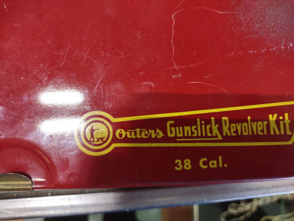 Outers Gunslick Revolver Cleaning Kit – .38 Cal, Original Tin Case, Complete Set