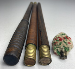 Vintage Wood & Brass 3 Piece Shotgun Cleaning Rod With Soft Tip
