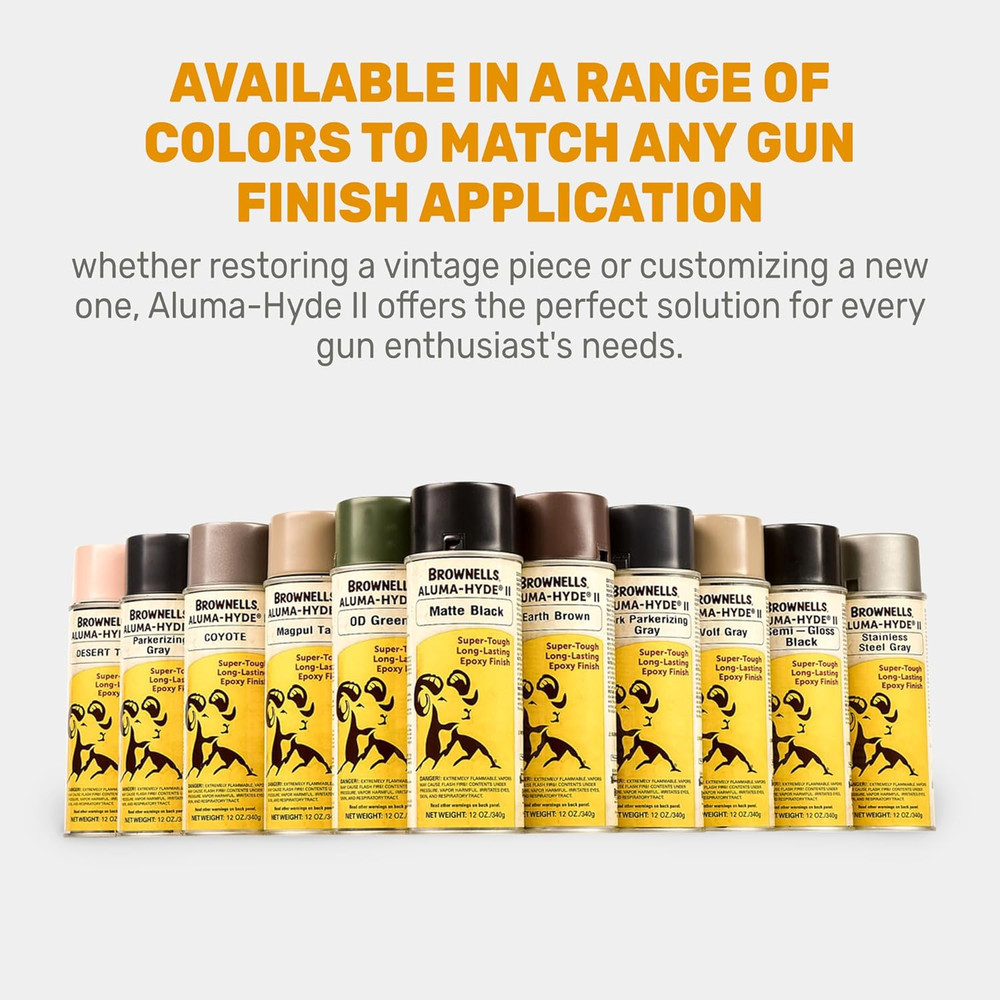 Aluma-Hyde 2 Epoxy Based Firearms Finish Aerosol Can Matte Black