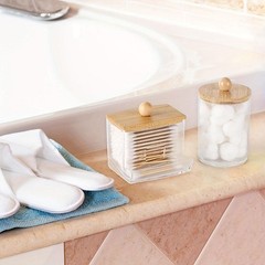 3pcs Cotton Swab Holder Bathroom Dispenser Cotton Ball Pad Flosser Storage Box