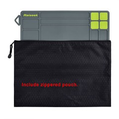 Grey Anti-slip Gun Maintenance Mat, Rubberized Repair Cleaning Mat 15.9″ x 9.8″