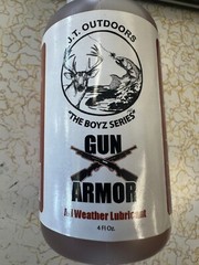 J. T. Outdoors Gun Armor Oil 4 oz. Bottle All Weather Lubricant