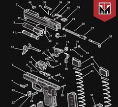 TekMat Handgun Cleaning Mat Springfield Armory XDs 11×17″ Bench Mat