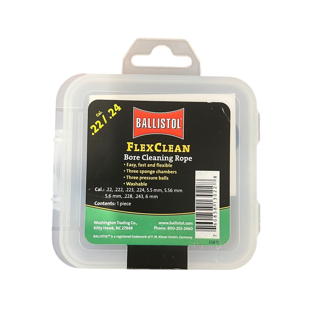 Ballistol Flexclean Bore Cleaning Rope .22 .24 6mm Flex Clean