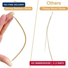 Eyxformula 200/400 Pcs Gun Cleaning Swabs with Double Pointed Tips, 6 Inch Sturd