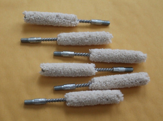 10 pack cotton bore cleaning mops 38 9mm 380 pistol 8-32 threads $4 shipping
