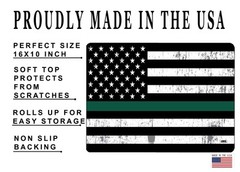 Rogue River Tactical Thin Green Line Flag Gun Cleaning Mat Bench Pad Gift for…