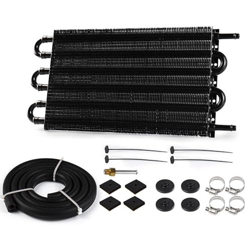 5/16″ Transmission Oil Cooler, Aluminium 6 Pass Tube & Fin Cooler Kit – 6 Row