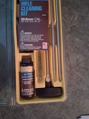 Vintage Outers Rifle Cleaning Kit 30/8mm .308 Cal Brown Case Hunting Shooting