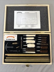 American Camper No.5144 Deluxe Universal Gun Cleaning Kit in Wood Case 22 Piece