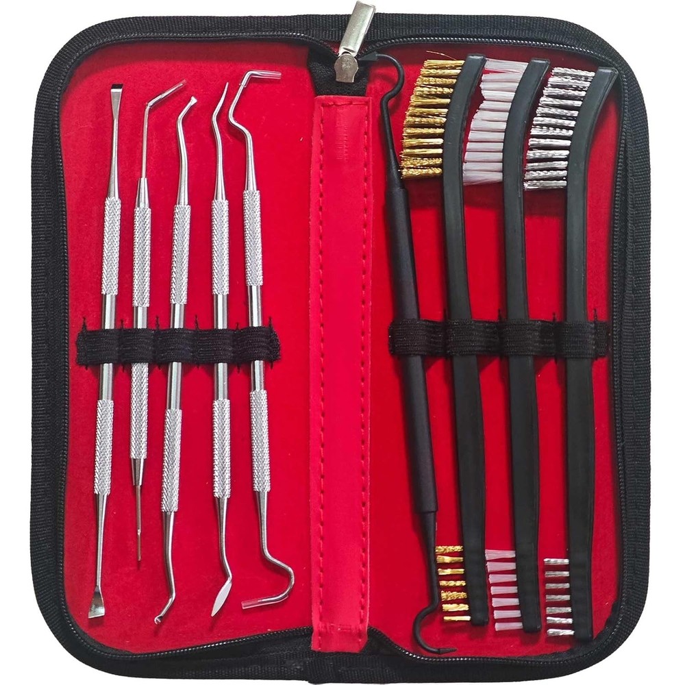 Gun Cleaning Brushes Double Ended Brass Steel Nylon Bristle Brush Set Gun