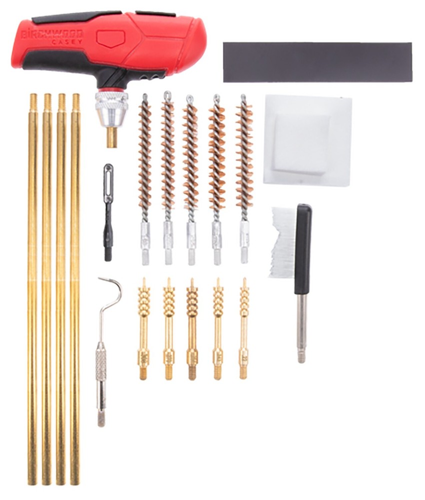Birchwood Casey RIFCLNKIT Rifle Cleaning Kit 21 Pieces Black/Red