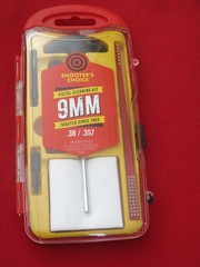 Shooter’s Choice 9MM Pistol Cleaning Kit w/ Brass Rod Brushes Patches Lubricant