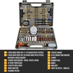 Universal Gun Cleaning Kit W/ Brass Brushes Jags Rods Cotton Mops Durable Case