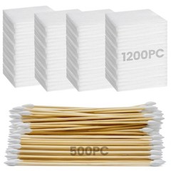 Gun Cleaning Kit – 6″ Cotton Swabs & 2″ Lint-Free Patches, Highly Absorbent Supp