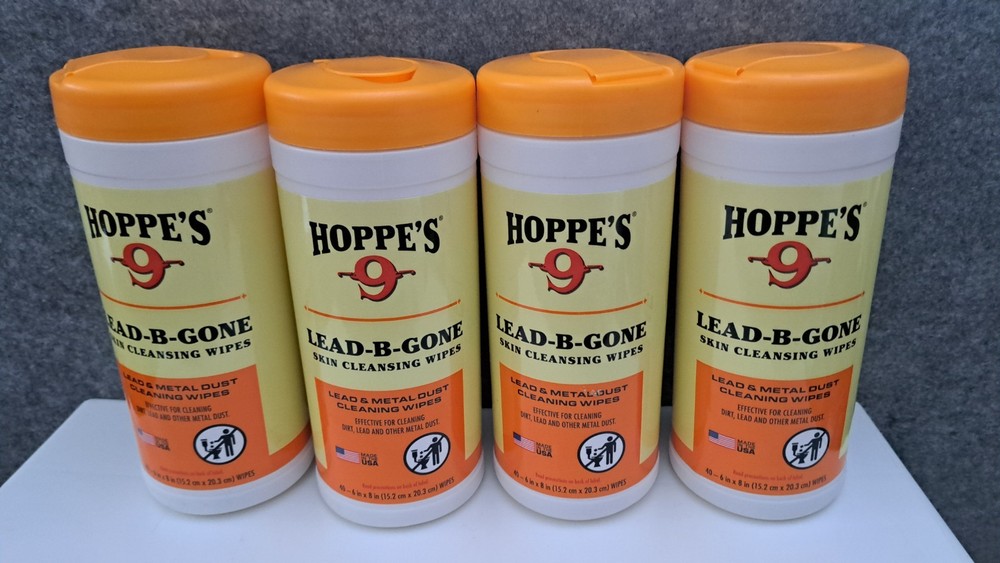 4 Pack Hoppe’s Lead-B-Gone Skin Cleaning Wipes 40 Count EXP 07/2027 NEW SEALED