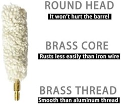 .50 Cal Bore Mop Cleaning Brushes (5 Pieces)