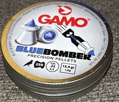 Blue Bomber Air Gun Pellet Ammunition .22 Cal Gamo New Open Box