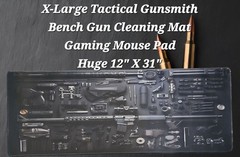 X-Large Tactical Gunsmith Bench Gun Cleaning Mat Gaming Mouse Pad Huge 12″ X 31″