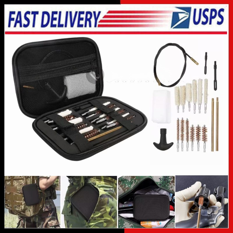 43PC Portable Universal Gun Cleaning Kit for Rifle Pistol Shotgun Cleaner Set US