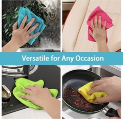 HOMEXCEL 50-Pack Microfiber Cleaning Cloths 11.5×11.5 Assorted 4-Color