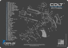 COLT PYTHON SCHEMATIC HANDGUN MAT