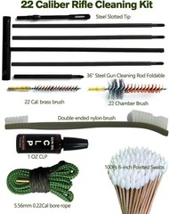 Universal Rifle Cleaning Kit, CLP,Brushes,Snakes,Tools for 5.56mm, 20-25 Caliber