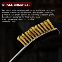 PINGMIC 12 Pack Double-Ended Gun Cleaning Brushes, Brass & Nylon, All Purpose