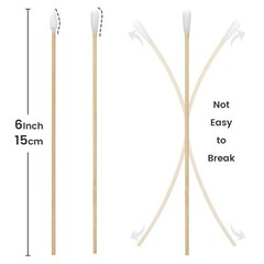 Gun Cleaning Swabs 6 Inch Bamboo Handle Pistol Swabs 500/1000PCS Tools