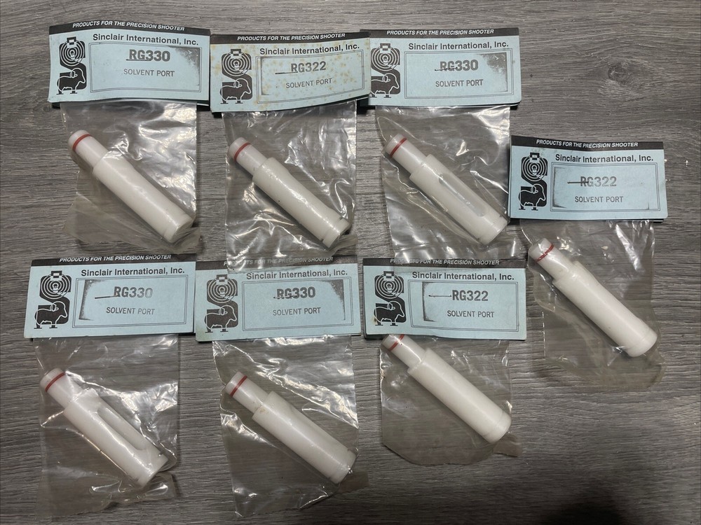 Gun Cleaning & Care Lot Of 7 Sinclair Solvent Ports NOS