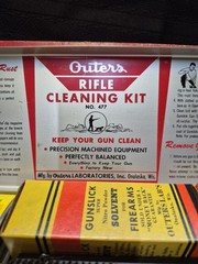 Vintage OUTERS #477 Rifle Cleaning Kit All Original Oil Tin Zink Clean Display