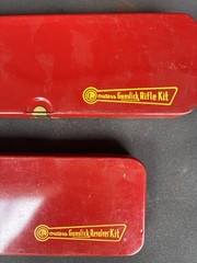 Vintage Outers Gunslick Rifle & Revolver Cleaning Kits Red Tin Lot No. 477