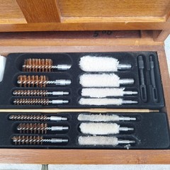 Outer Universal Wood Gun Cleaning Kit Box For Rifles Handguns Shotguns Complete